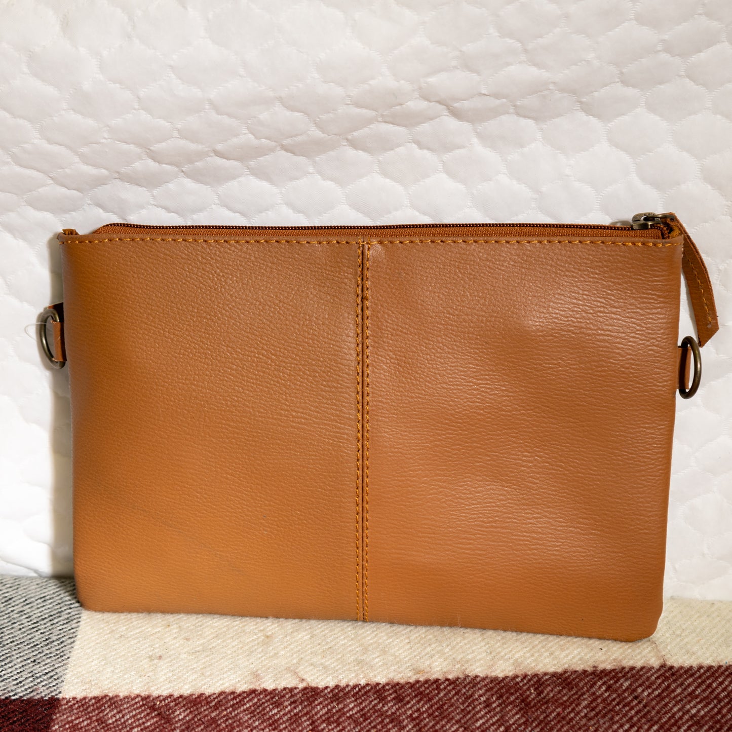 #181 CROSS BODY TOOLED LEATHER TOP/ COWHIDE FRONT/ LEATHER BACK