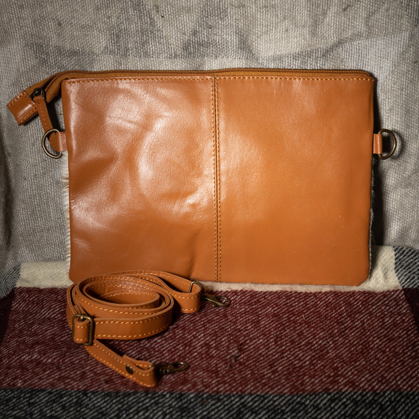 212 COWHIDE CROSSBODY TOOLED FLORAL TOP