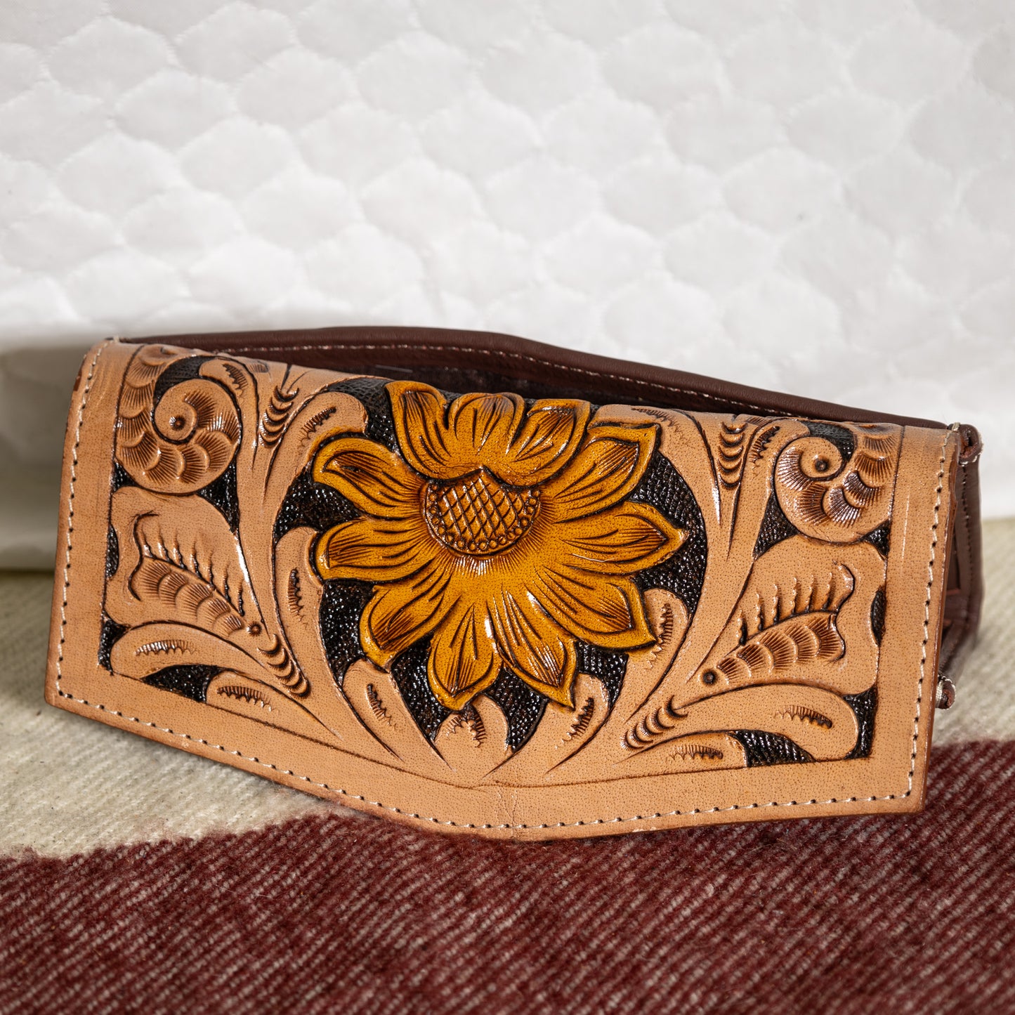 #23 WALLET/ TOOLED SUNFLOWER