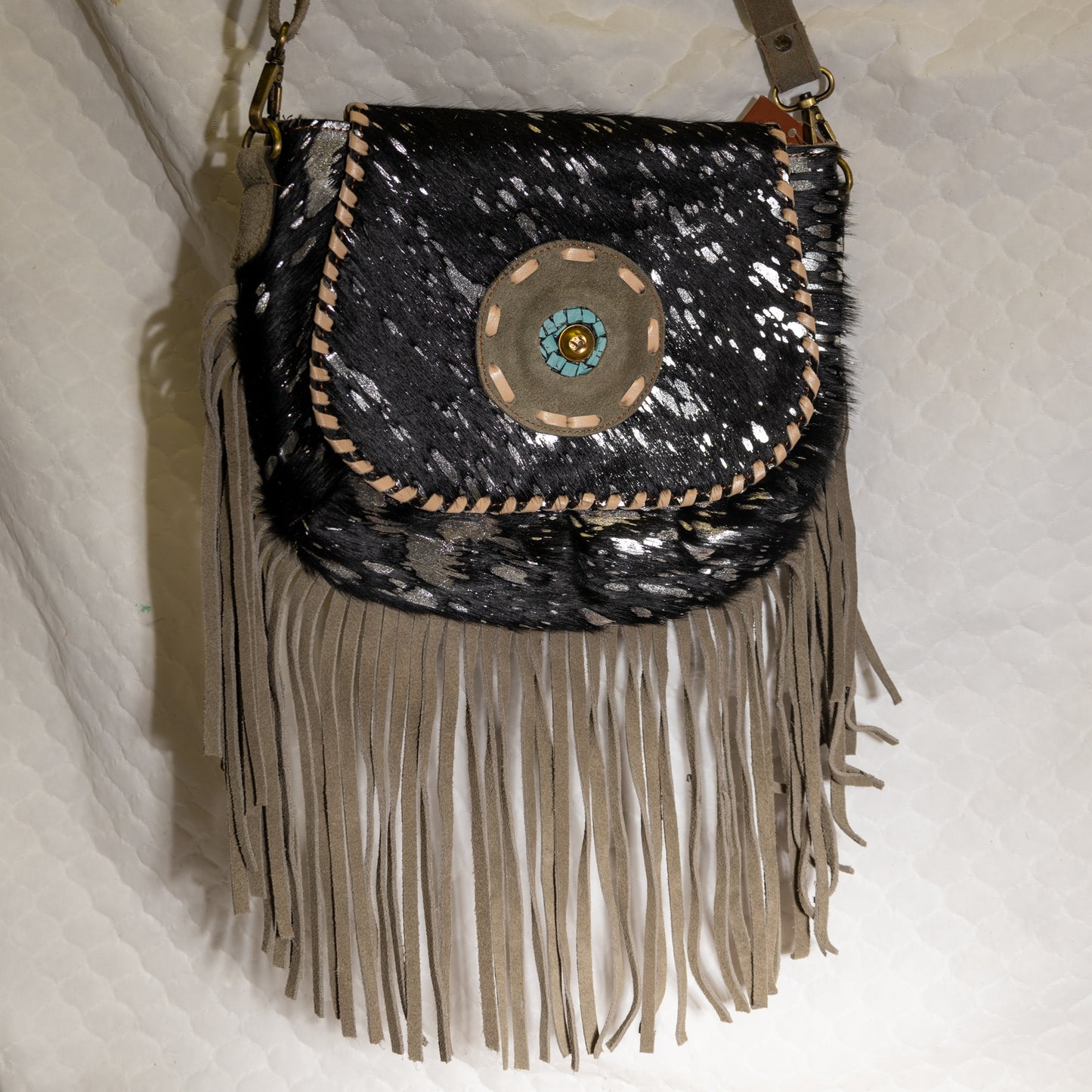 #56 CROSS BODY WITH BRAIDED EDGE