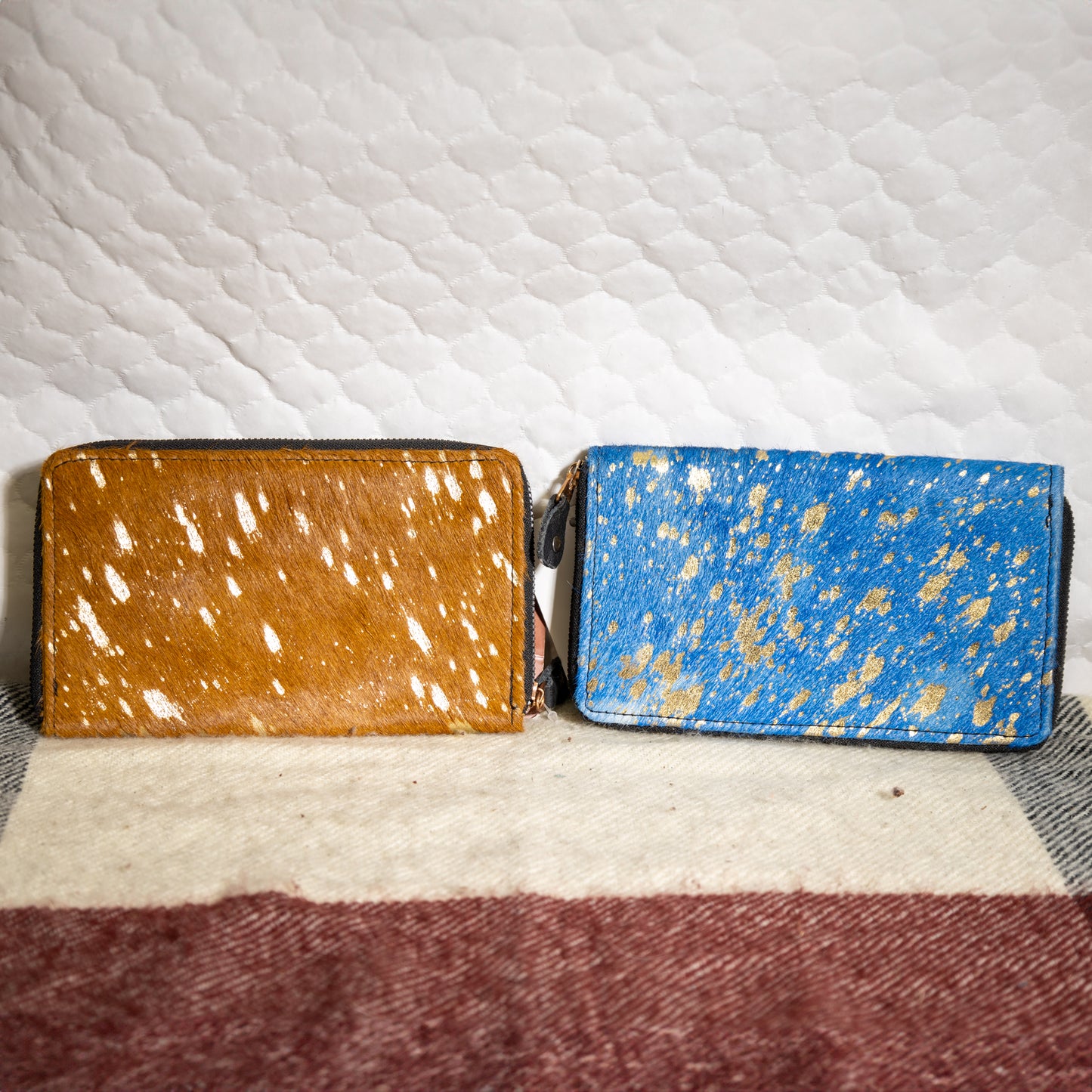 #65 COWHIDE WALLET/ GLITTER LOOK