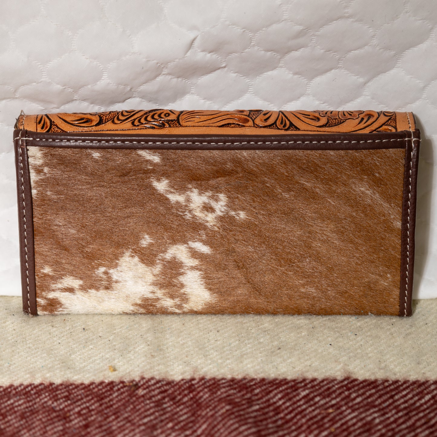 #79 WALLET COWHIDE BODY/ TOOLED LEATHER FLAP