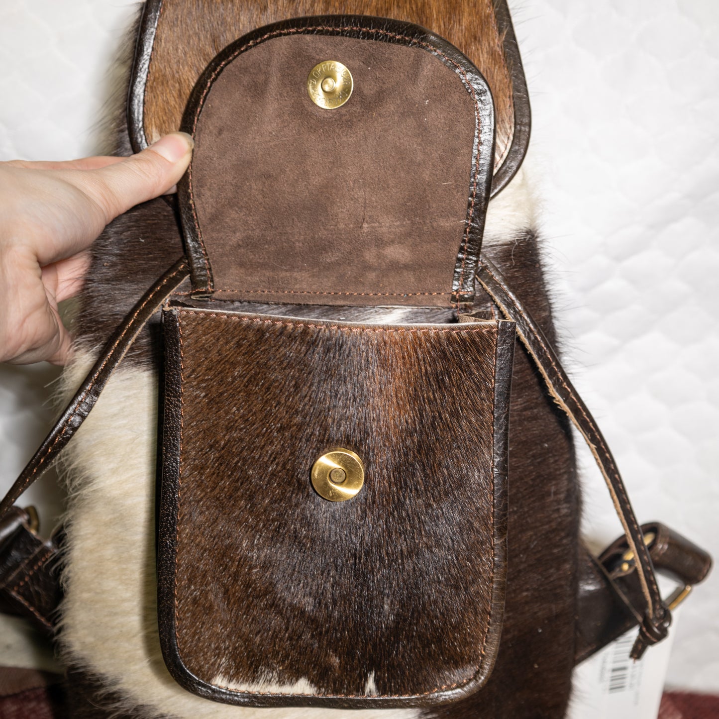 #98 BACKPACK /FRONT POUCH / LEATHER BACK