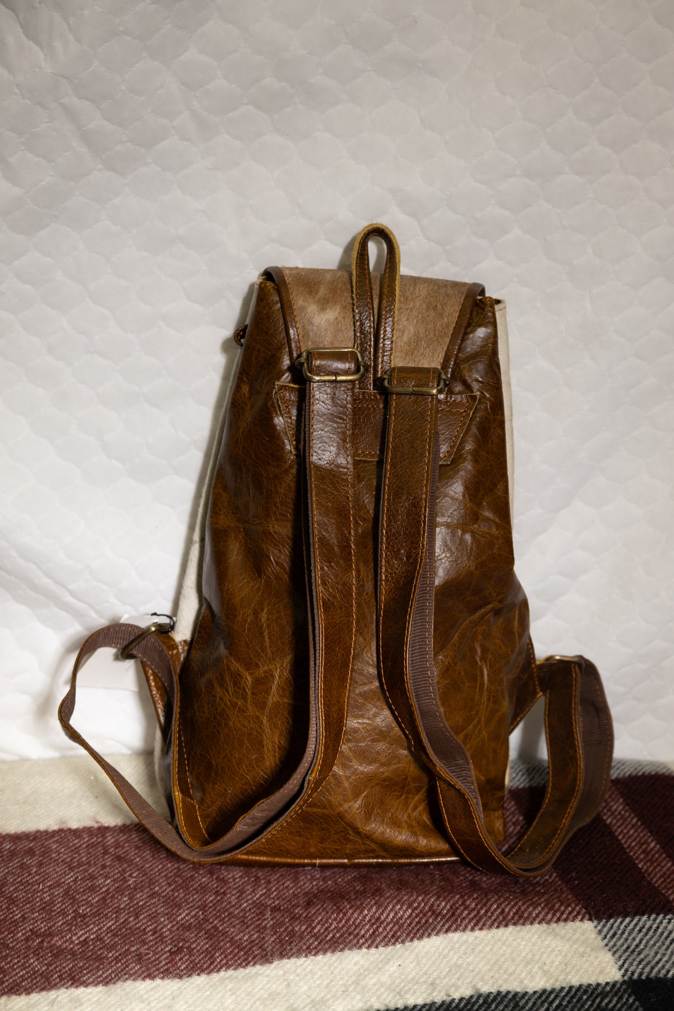 #98 BACKPACK /FRONT POUCH / LEATHER BACK