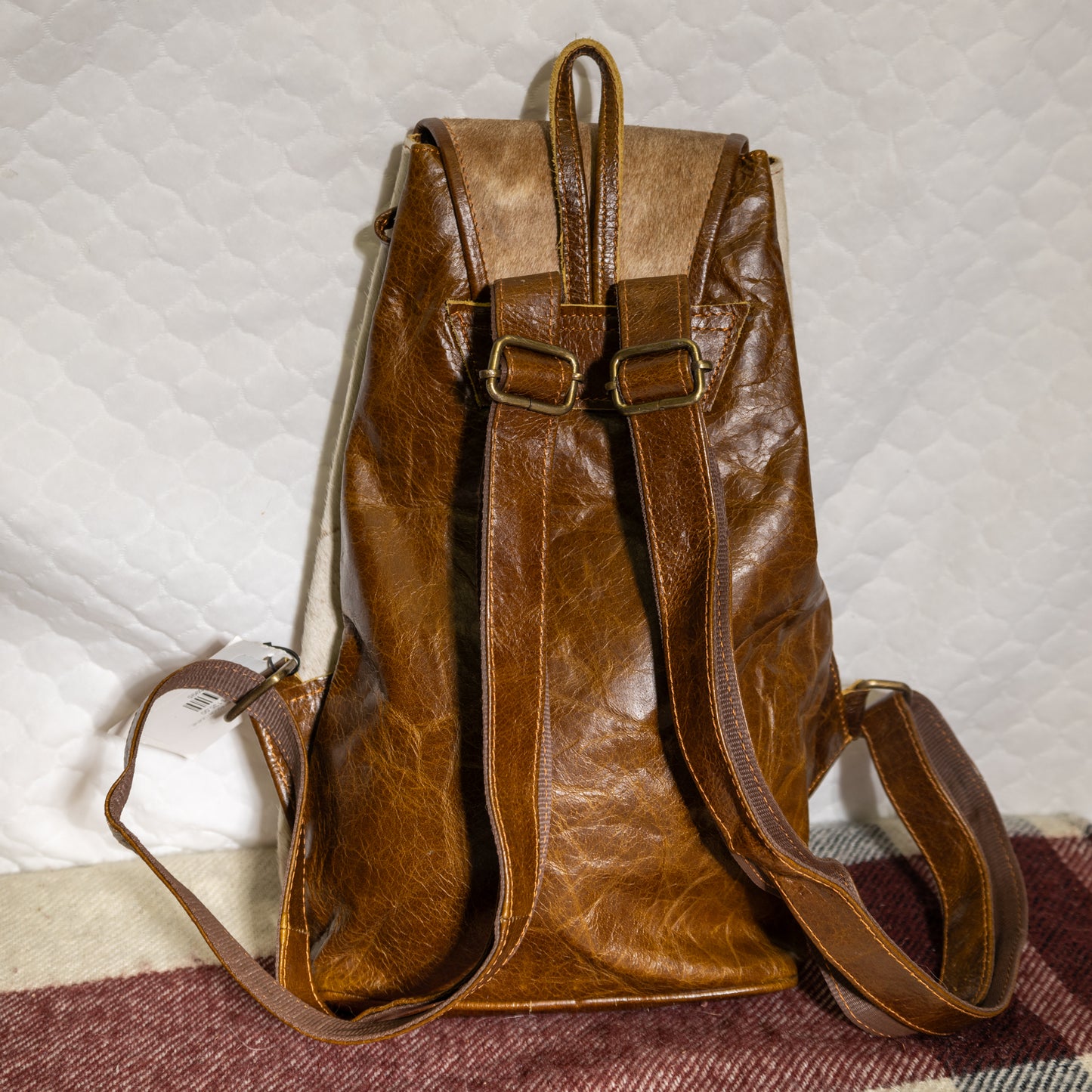 #98 BACKPACK /FRONT POUCH / LEATHER BACK