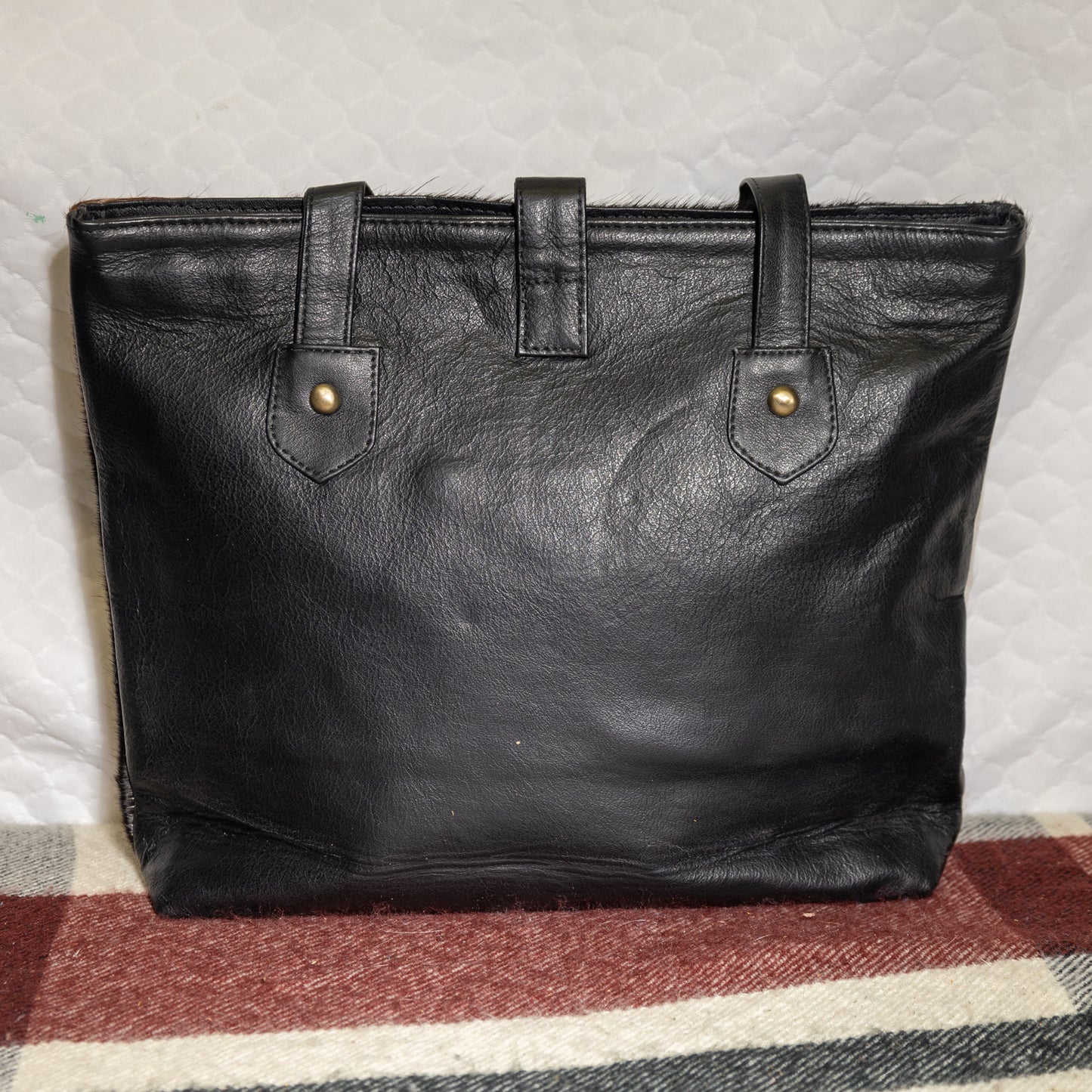 #157 LARGE PURSE/ BELT STYLE/ COWHIDE FRONT / LEATHER BACK