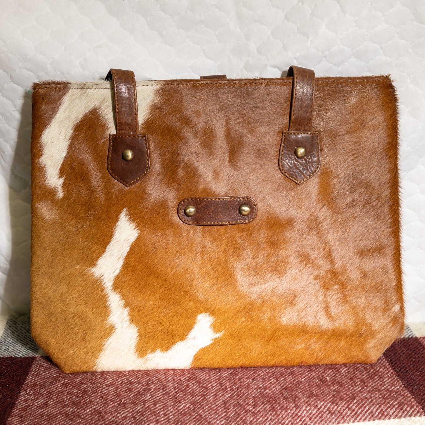 #157 LARGE PURSE/ BELT STYLE/ COWHIDE FRONT / LEATHER BACK