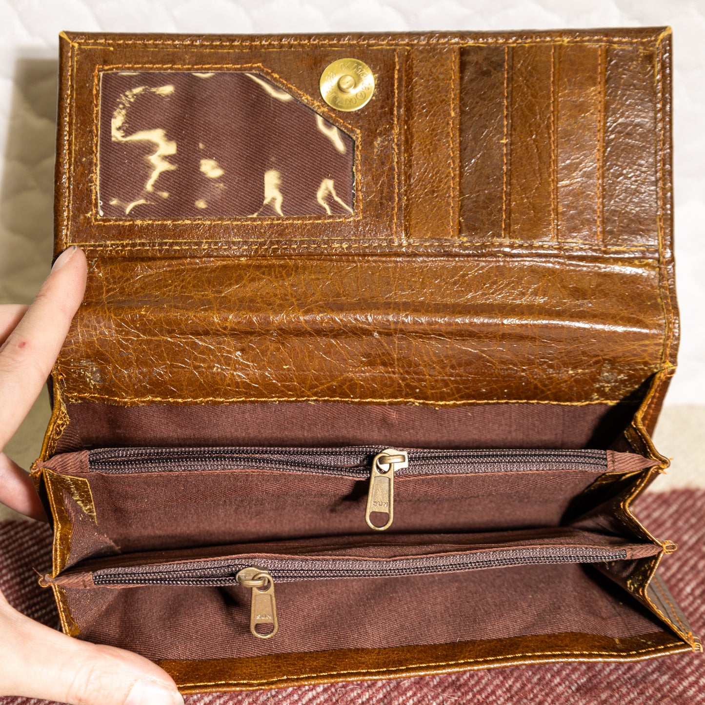 #196 WALLET DOUBLE SIDED ALL LEATHER