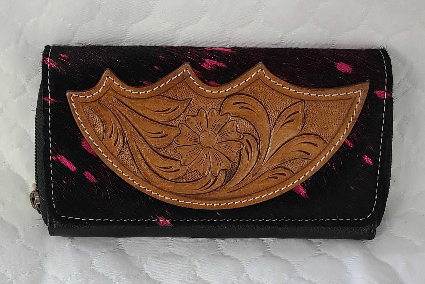 #76 WALLET / GLITTER/ TOOLED FRONT