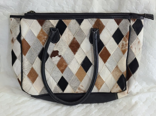 #80 PATCH COWHIDE TOTE BAG